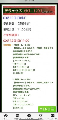 デラックスクラス買い目